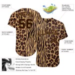 Conception de maillot de baseball à rayures 3D léopard et zèbre, motif authentique et personnalisé Conception de maillot de baseball à rayures 3D léopard et zèbre, motif authentique et personnalisé