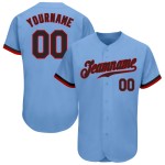 Maillot de baseball bleu, noir et rouge, authentique et léger, personnalisé Maillot de baseball bleu, noir et rouge, authentique et léger, personnalisé