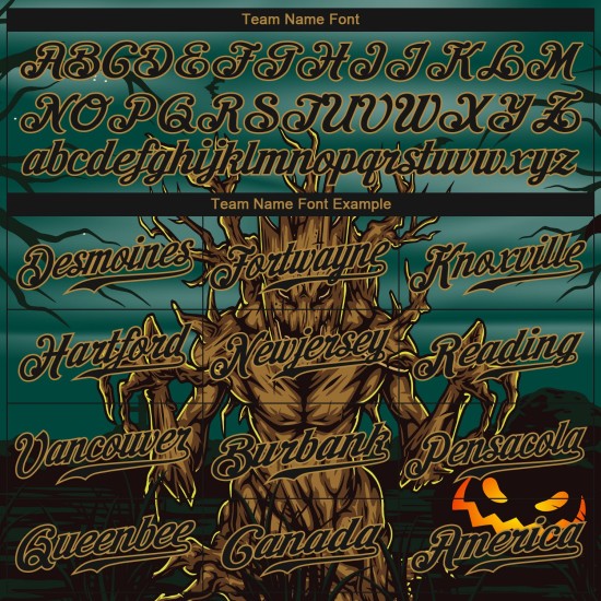 Motif personnalisé Jersey Treat Trick 3D Baseball Horror Halloween Night Authentique Motif personnalisé Jersey Treat Trick 3D Baseball Horror Halloween Night Authentique