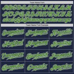 Maillot personnalisé dégradé fluo mode vert-blanc authentique baseball bleu marine Maillot personnalisé dégradé fluo mode vert-blanc authentique baseball bleu marine