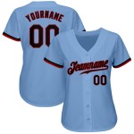 Maillot de baseball bleu, noir et rouge, authentique et léger, personnalisé Maillot de baseball bleu, noir et rouge, authentique et léger, personnalisé