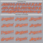 Maillot de baseball personnalisé authentique blanc-gris royal orange Maillot de baseball personnalisé authentique blanc-gris royal orange