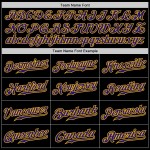 Maillot de baseball violet-or noir foncé authentique personnalisé Maillot de baseball violet-or noir foncé authentique personnalisé