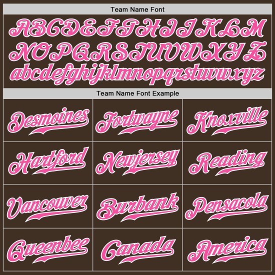 Maillot de baseball personnalisé rose-blanc marron à fines rayures blanc authentique Maillot de baseball personnalisé rose-blanc marron à fines rayures blanc authentique