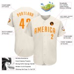 Maillot de baseball personnalisé orange crème authentique Bay Maillot de baseball personnalisé orange crème authentique Bay