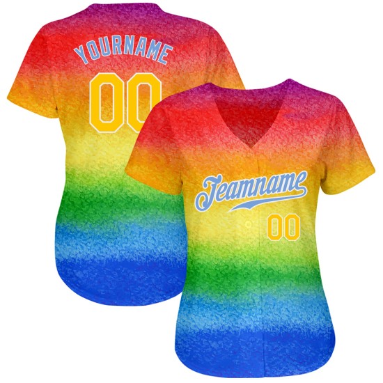 Baseball pour le mois de l'amour LGBT Rainbow Authentic Is Jersey Pride Custom Love Baseball pour le mois de l'amour LGBT Rainbow Authentic Is Jersey Pride Custom Love