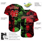 Maillot personnalisé avec motif authentique de crânes 3D pour Halloween Maillot personnalisé avec motif authentique de crânes 3D pour Halloween