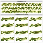 Maillot de baseball blanc personnalisé vert-doré sans manches authentique Maillot de baseball blanc personnalisé vert-doré sans manches authentique