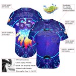 Maillot de baseball personnalisé avec champignons géométriques sur motif 3D, design authentique, magie psychédélique sacrée Maillot de baseball personnalisé avec champignons géométriques sur motif 3D, design authentique, magie psychédélique sacrée