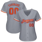 Maillot de baseball personnalisé authentique blanc-gris royal orange Maillot de baseball personnalisé authentique blanc-gris royal orange