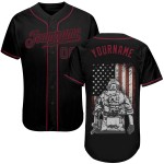 Maillot américain motif 3D soldat personnalisé authentique Battlefield Baseball Maillot américain motif 3D soldat personnalisé authentique Battlefield Baseball