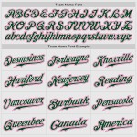 Maillot de baseball personnalisé authentique en jersey raglan à rayures fines vert et blanc, manches roses et vertes Maillot de baseball personnalisé authentique en jersey raglan à rayures fines vert et blanc, manches roses et vertes