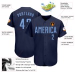 Maillot de baseball bleu marine authentique léger personnalisé Maillot de baseball bleu marine authentique léger personnalisé