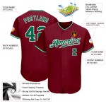 Maillot de baseball authentique Crimson personnalisé Kelly Green-White Maillot de baseball authentique Crimson personnalisé Kelly Green-White