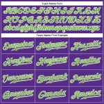 Maillot de baseball fluo sans manches, authentique, violet, vert et blanc, personnalisé Maillot de baseball fluo sans manches, authentique, violet, vert et blanc, personnalisé