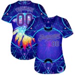 Maillot de baseball personnalisé avec champignons géométriques sur motif 3D, design authentique, magie psychédélique sacrée Maillot de baseball personnalisé avec champignons géométriques sur motif 3D, design authentique, magie psychédélique sacrée