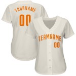Maillot de baseball personnalisé orange crème authentique Bay Maillot de baseball personnalisé orange crème authentique Bay