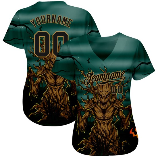 Motif personnalisé Jersey Treat Trick 3D Baseball Horror Halloween Night Authentique Motif personnalisé Jersey Treat Trick 3D Baseball Horror Halloween Night Authentique