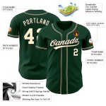 Maillot de baseball crème-noir personnalisé City Green authentique Maillot de baseball crème-noir personnalisé City Green authentique