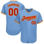Maillot de baseball léger personnalisé authentique rouge-or bleu Maillot de baseball léger personnalisé authentique rouge-or bleu