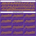 Maillot de baseball sans manches violet-or personnalisé violet authentique Maillot de baseball sans manches violet-or personnalisé violet authentique