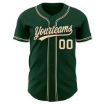 Maillot de baseball crème-noir personnalisé City Green authentique Maillot de baseball crème-noir personnalisé City Green authentique