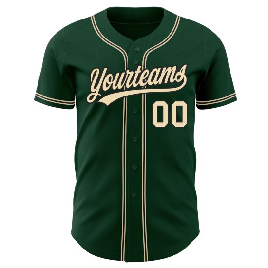 Maillot de baseball crème-noir personnalisé City Green authentique Maillot de baseball crème-noir personnalisé City Green authentique